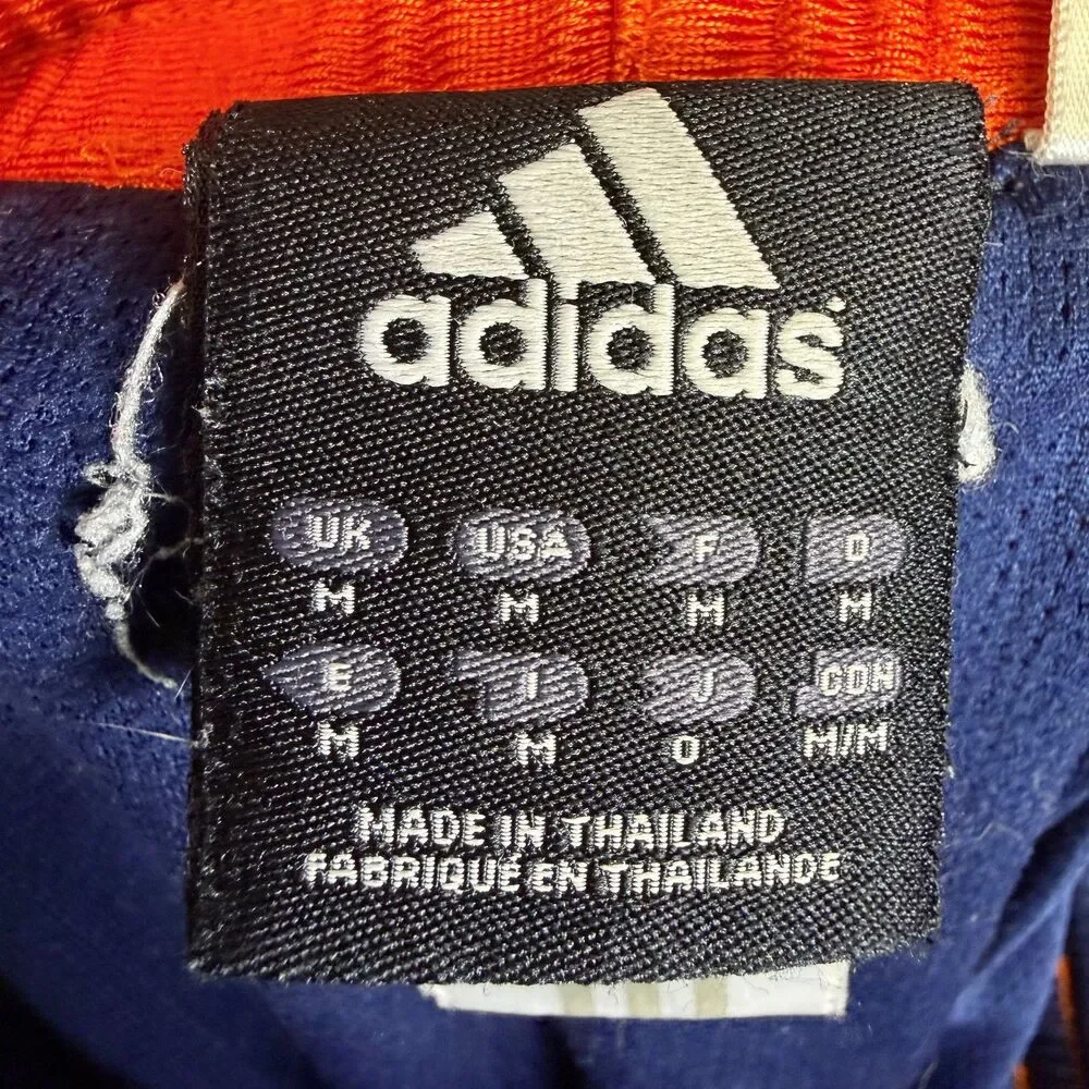 Vintage Adidas Men's Basketball Shorts Size M Orange Workout Y2K Dazzle Silky
